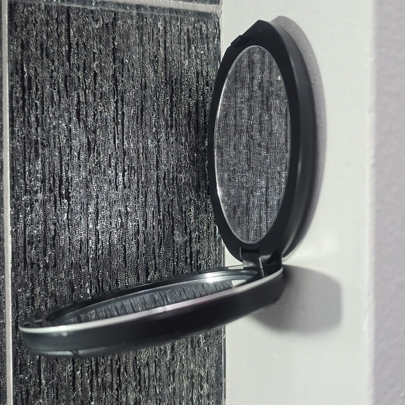 NIB Christian Dior Compact Mirror Black Leather Top with Silver CD Logo - Picture 5 of 6